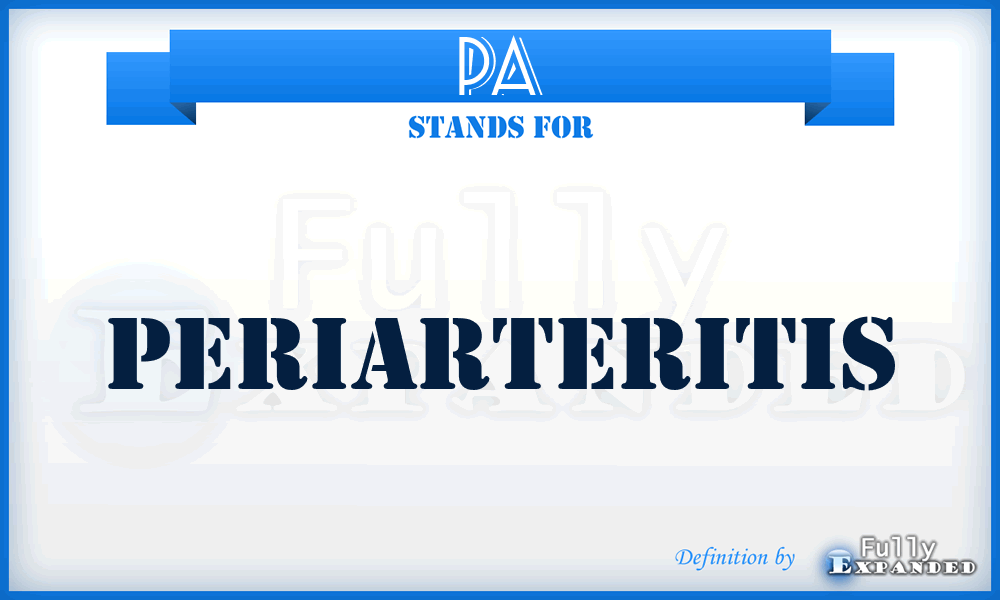 PA - periarteritis