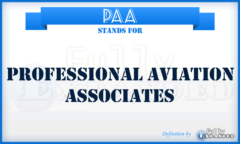 PAA - Professional Aviation Associates