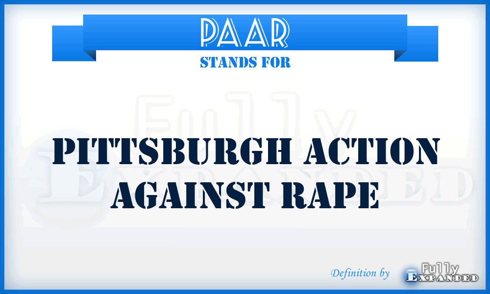 PAAR - Pittsburgh Action Against Rape
