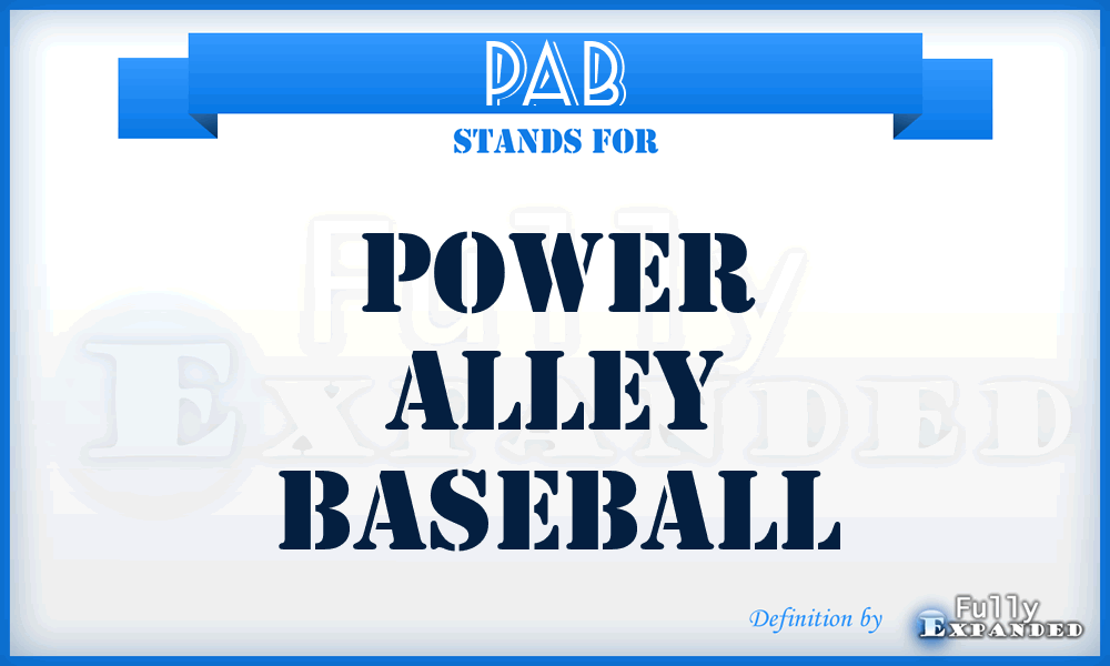 PAB - Power Alley Baseball