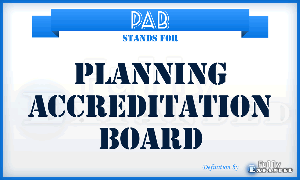 PAB - Planning Accreditation Board