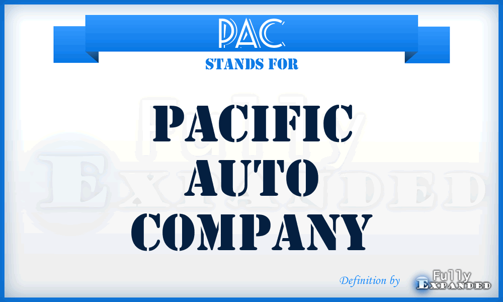 PAC - Pacific Auto Company
