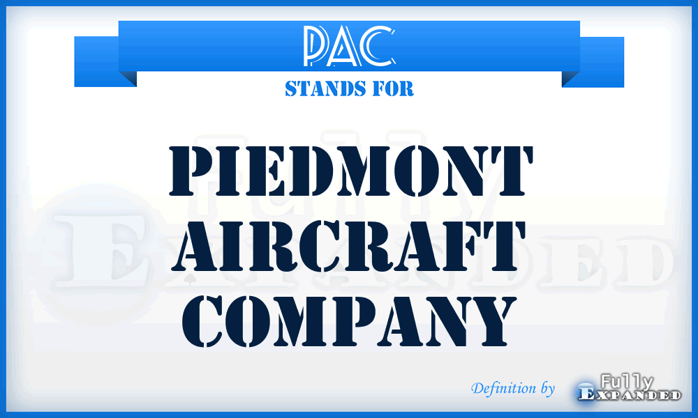 PAC - Piedmont Aircraft Company