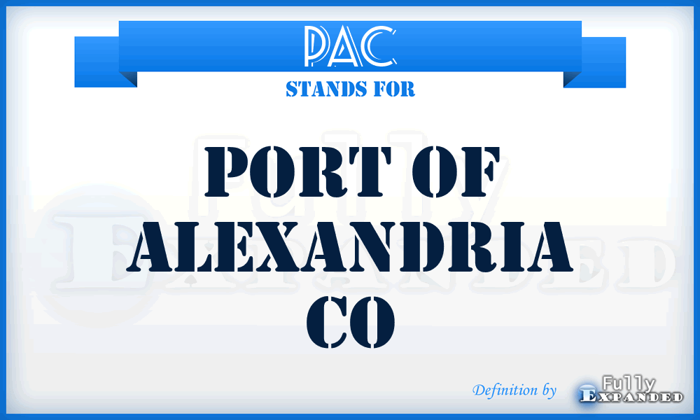 PAC - Port of Alexandria Co