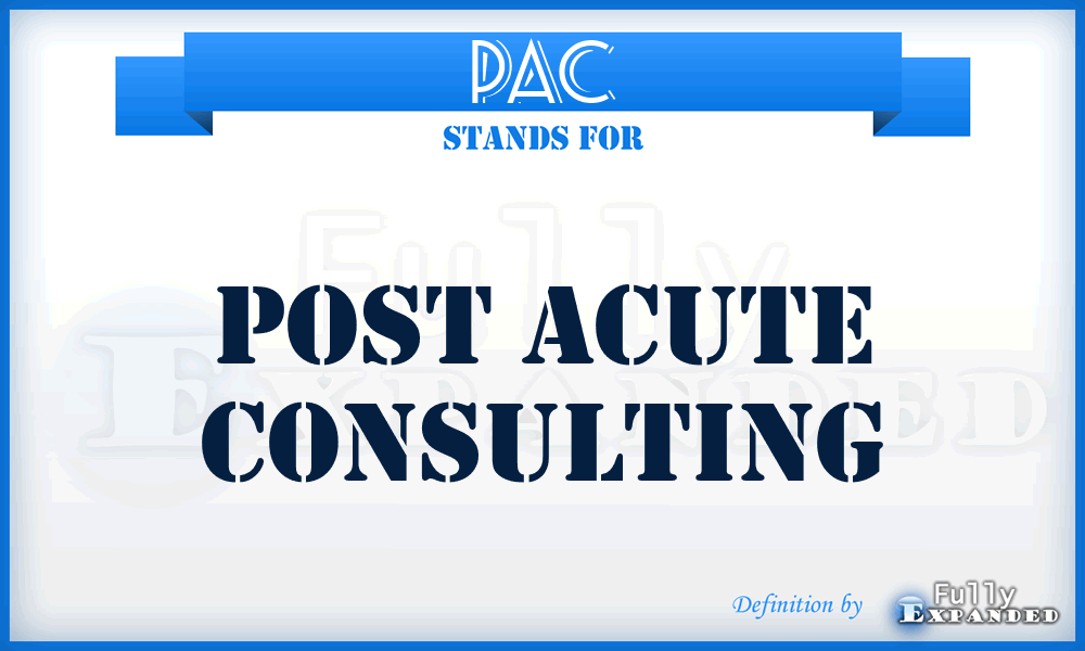 PAC - Post Acute Consulting