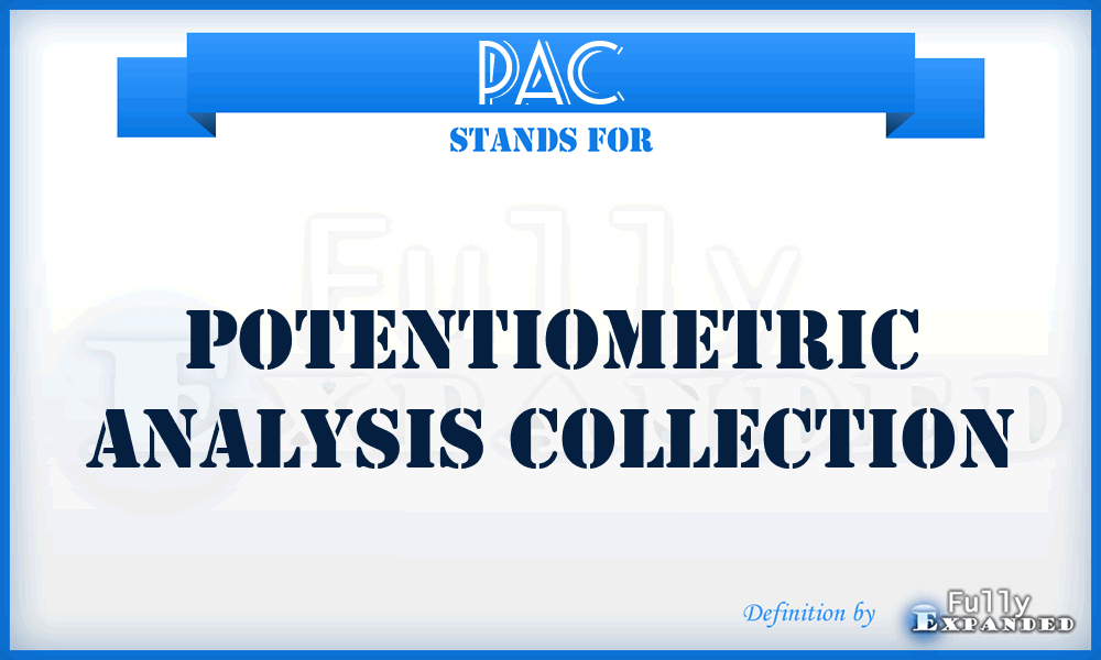 PAC - Potentiometric Analysis Collection