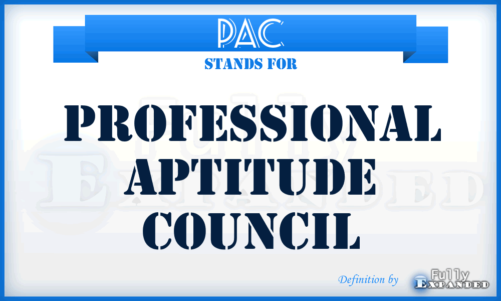 PAC - Professional Aptitude Council