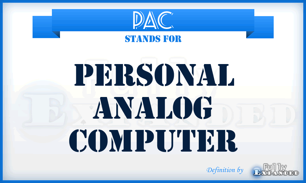 PAC - personal analog computer