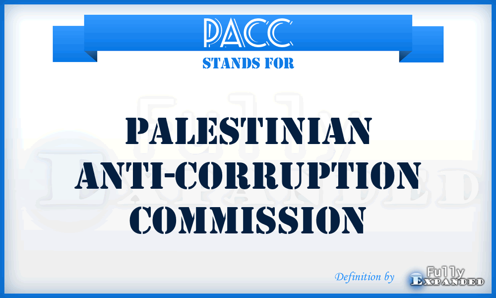 PACC - Palestinian Anti-Corruption Commission