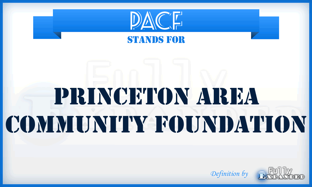 PACF - Princeton Area Community Foundation