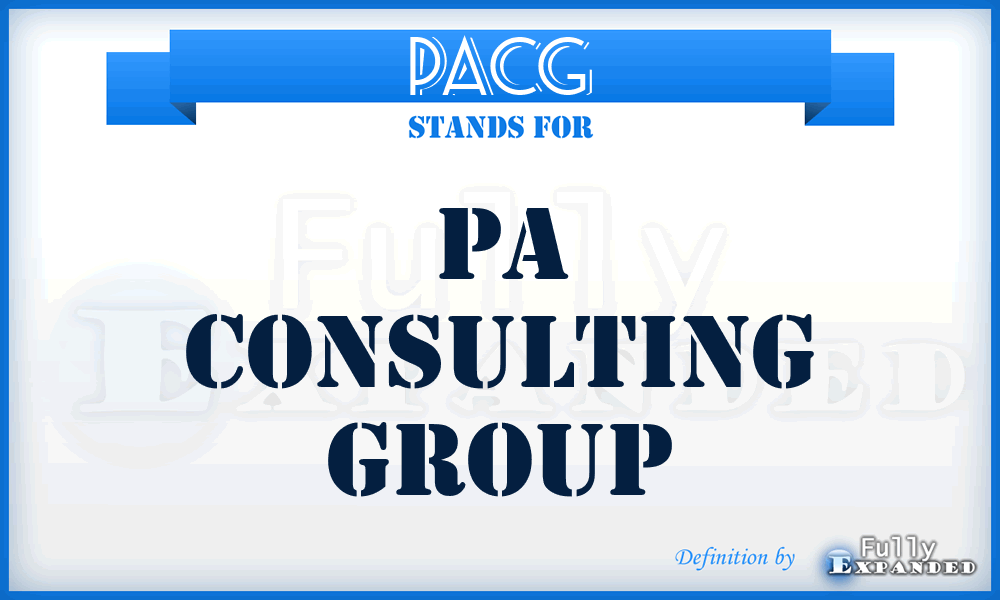 PACG - PA Consulting Group