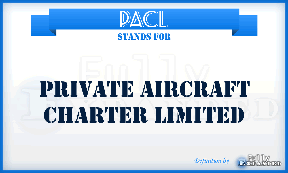 PACL - Private Aircraft Charter Limited