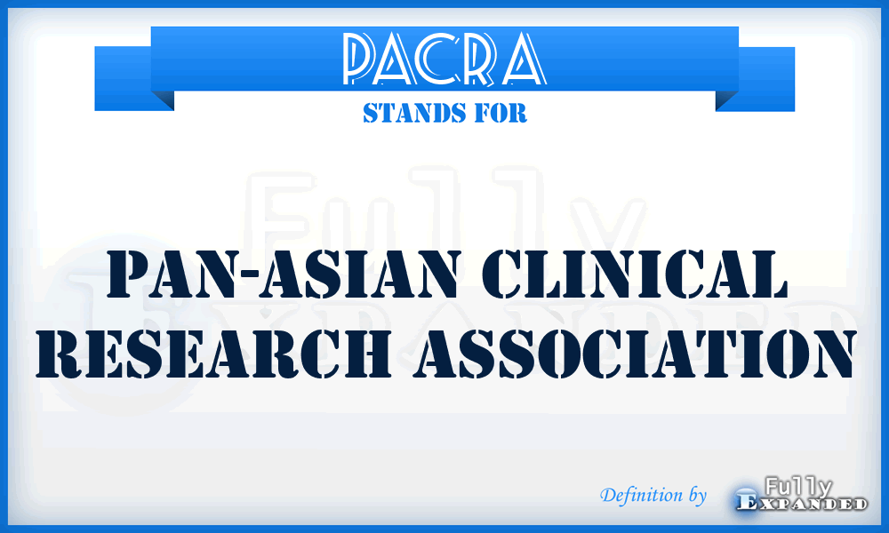 PACRA - Pan-Asian Clinical Research Association