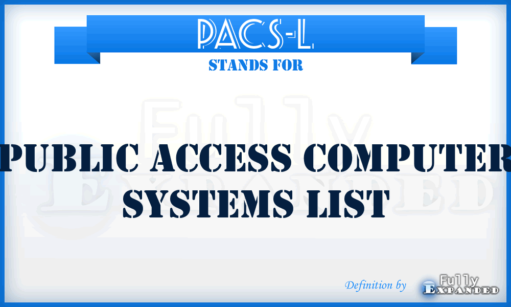 PACS-L - public access computer systems list