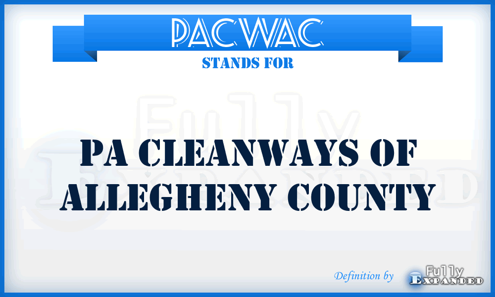 PACWAC - PA CleanWays of Allegheny County