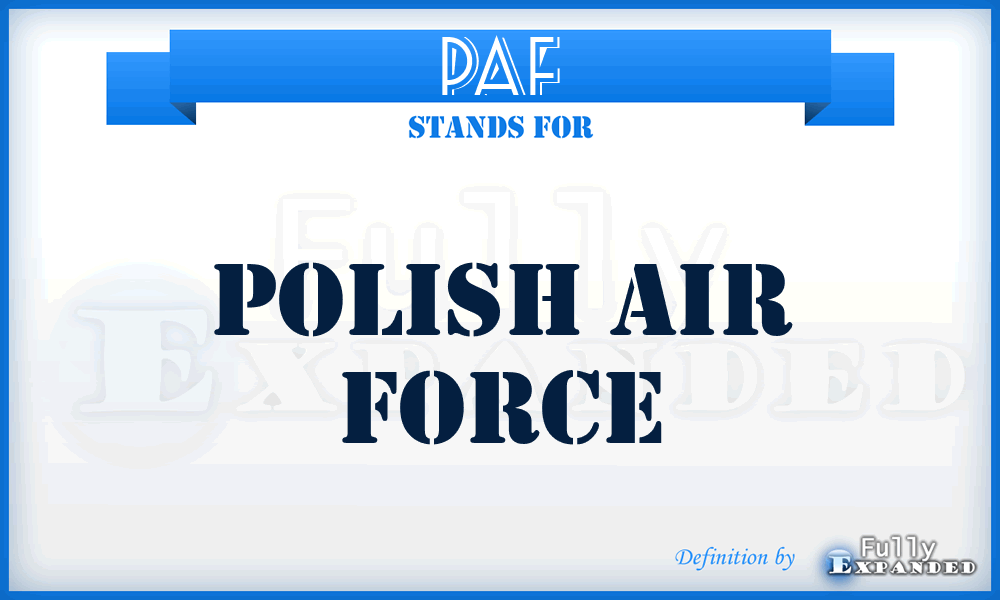 PAF - Polish Air Force