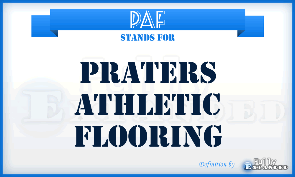 PAF - Praters Athletic Flooring