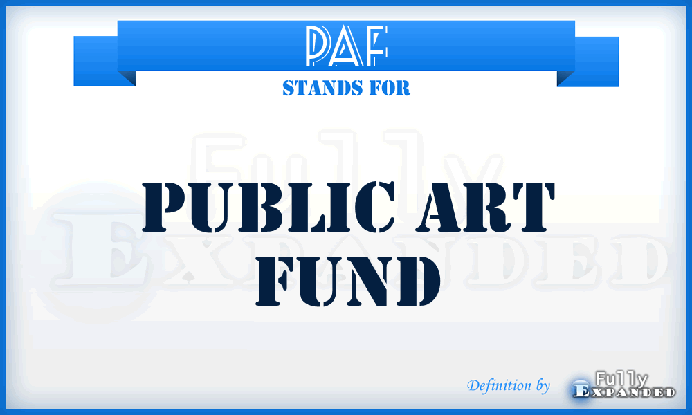 PAF - Public Art Fund