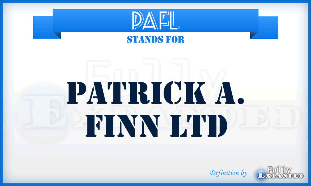 PAFL - Patrick A. Finn Ltd