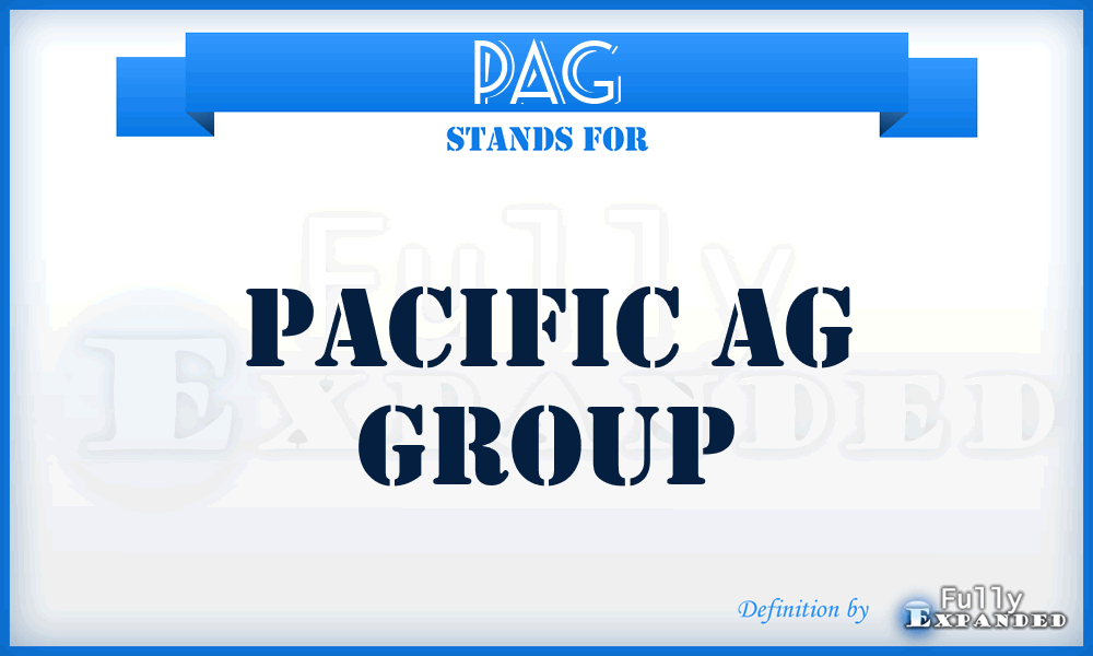PAG - Pacific Ag Group