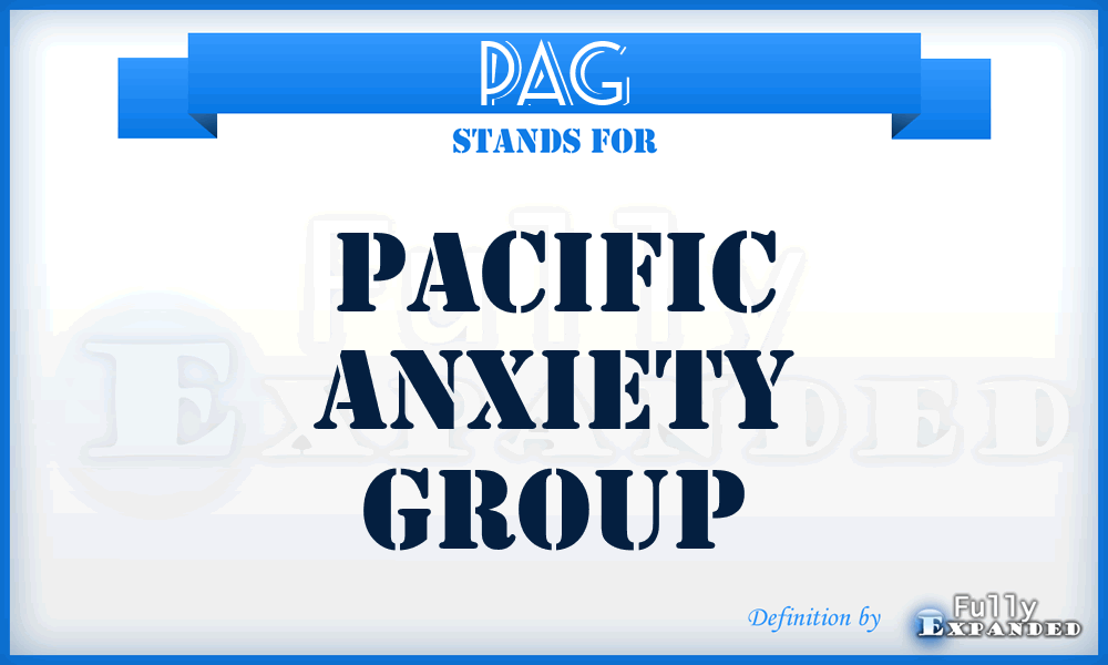 PAG - Pacific Anxiety Group