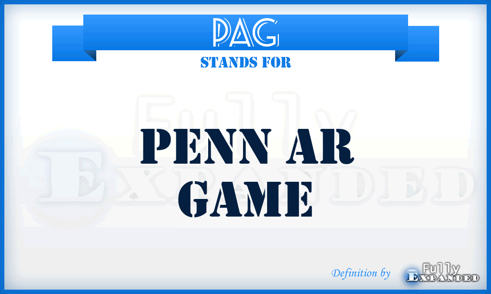 PAG - Penn Ar Game