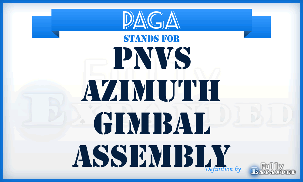 PAGA - PNVS azimuth gimbal assembly