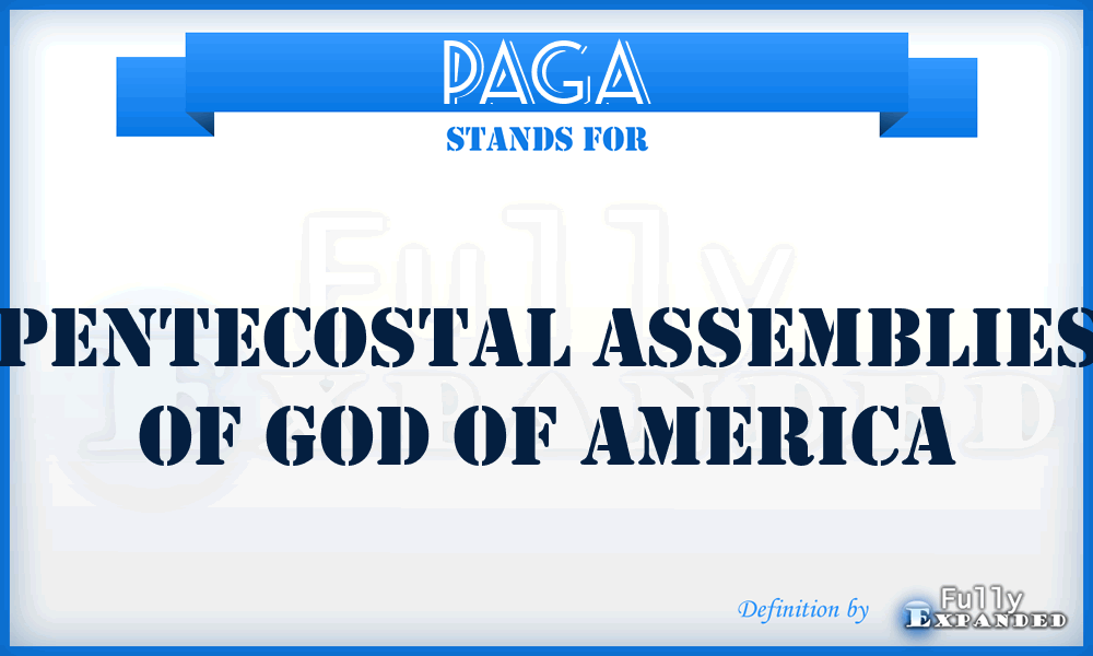 PAGA - Pentecostal Assemblies of God of America