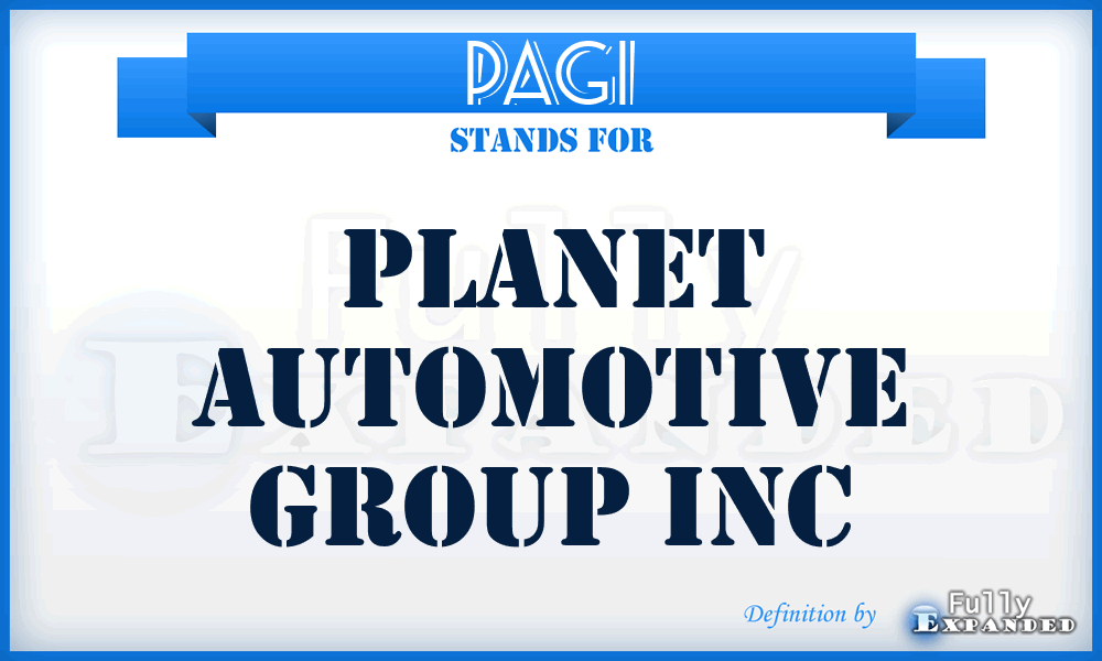 PAGI - Planet Automotive Group Inc