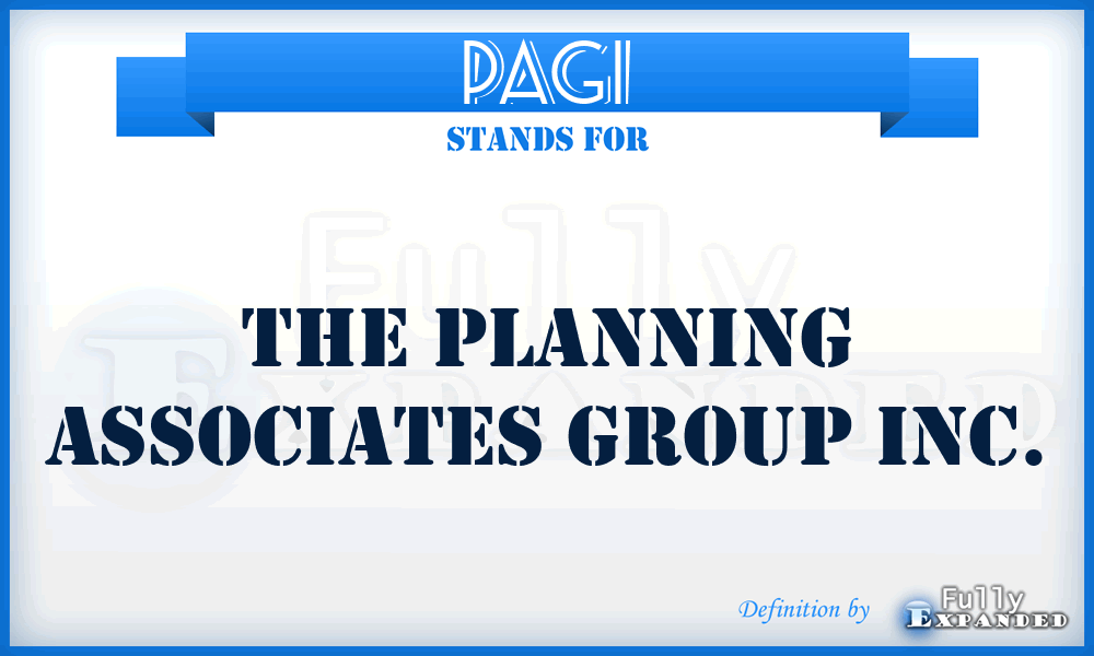 PAGI - The Planning Associates Group Inc.