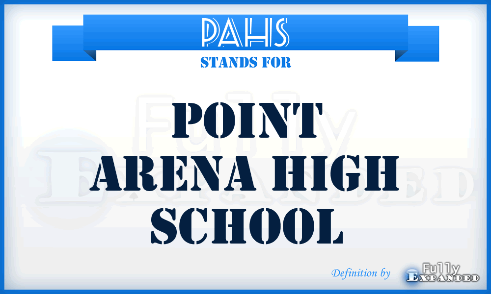 PAHS - Point Arena High School