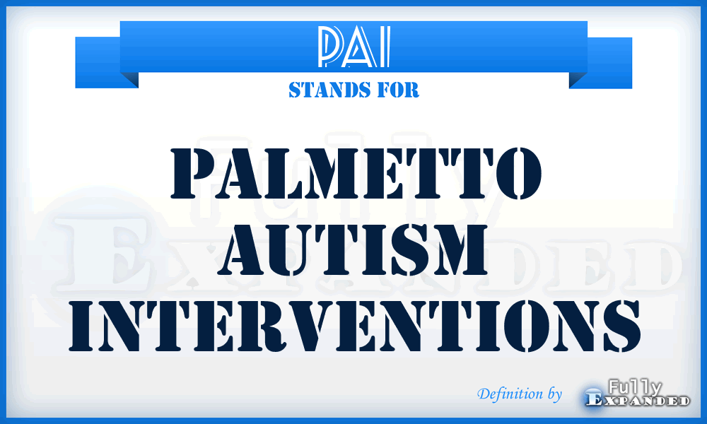 PAI - Palmetto Autism Interventions