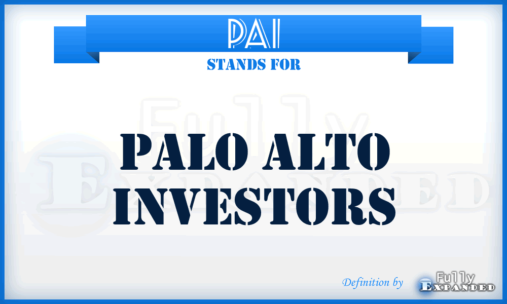 PAI - Palo Alto Investors