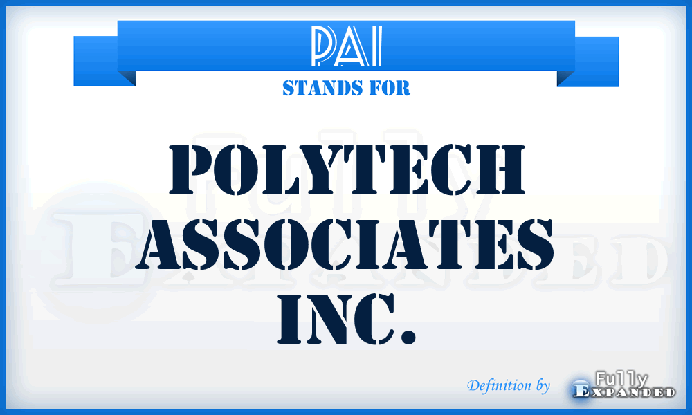 PAI - Polytech Associates Inc.