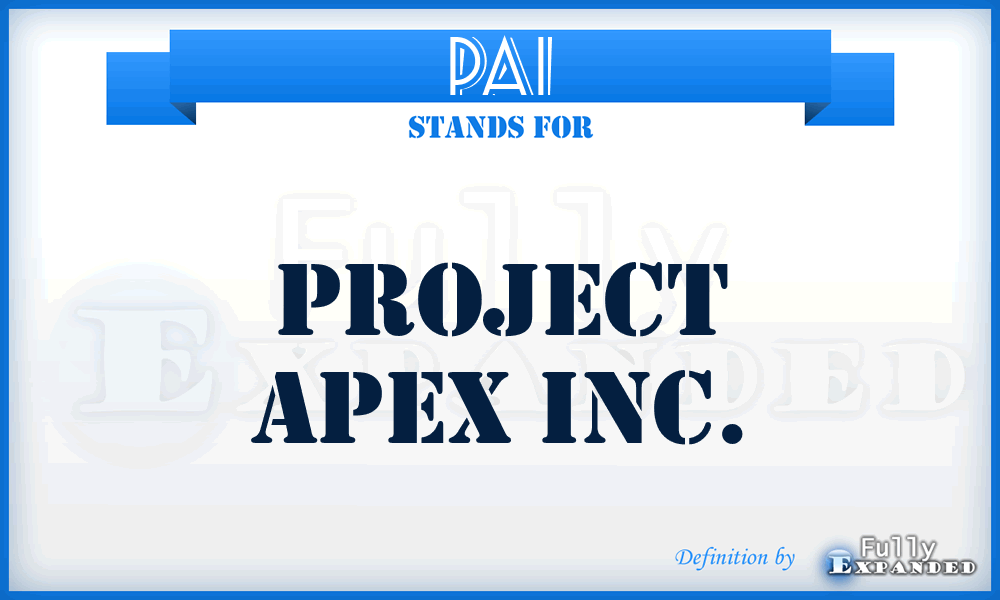 PAI - Project Apex Inc.