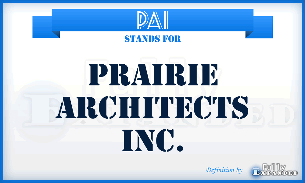 PAI - Prairie Architects Inc.