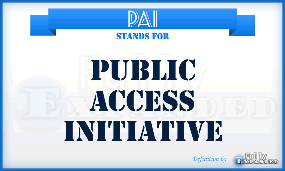 PAI - Public Access Initiative