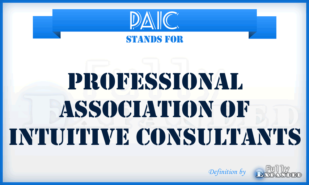 PAIC - Professional Association of Intuitive Consultants