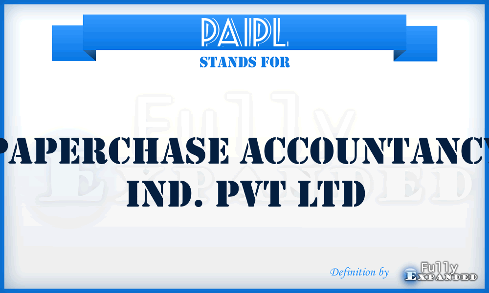 PAIPL - Paperchase Accountancy Ind. Pvt Ltd