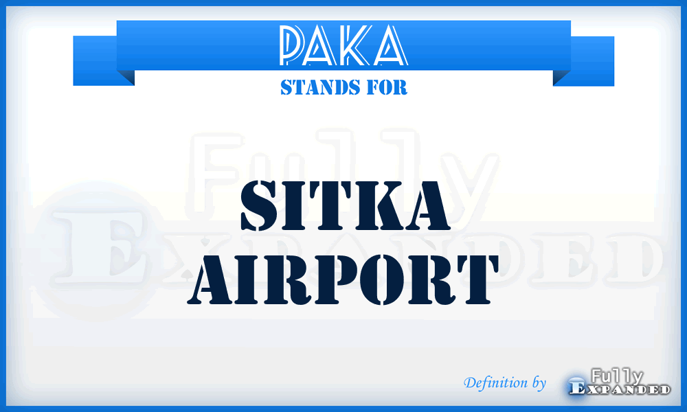 PAKA - Sitka airport