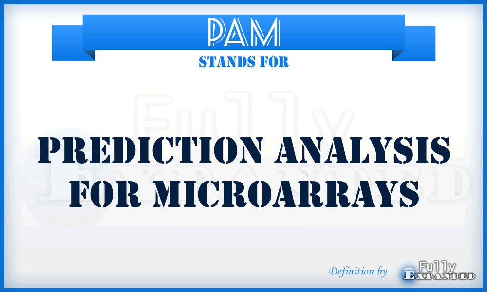 PAM - Prediction Analysis for Microarrays