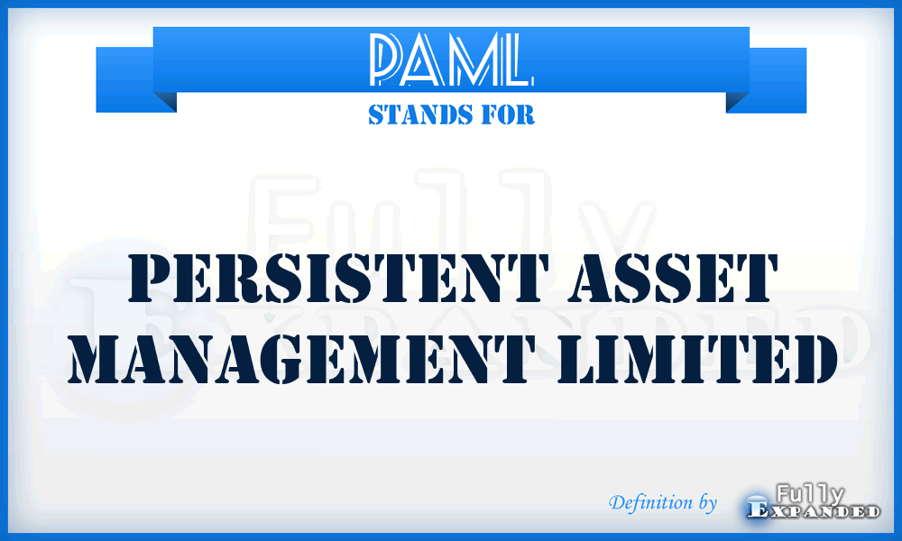 PAML - Persistent Asset Management Limited