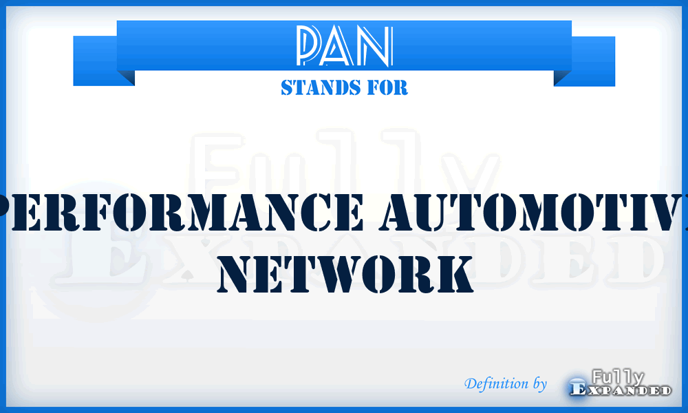 PAN - Performance Automotive Network