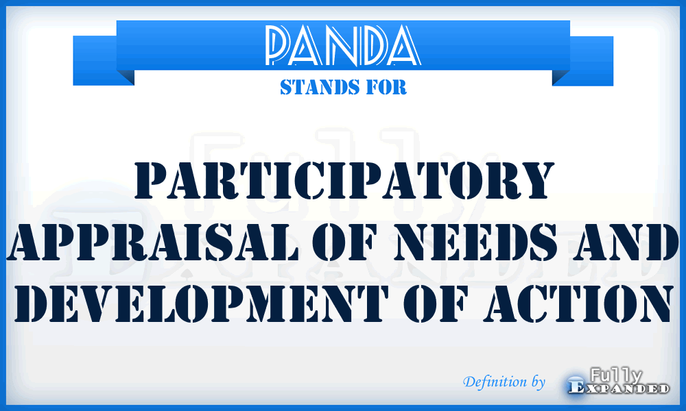 PANDA - Participatory Appraisal Of Needs And Development Of Action