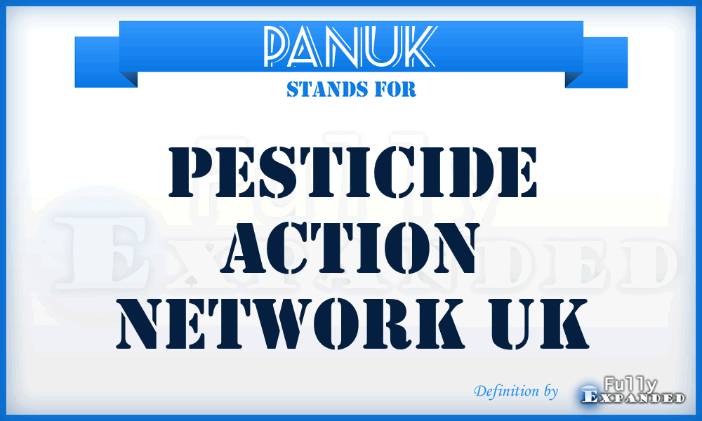 PANUK - Pesticide Action Network UK