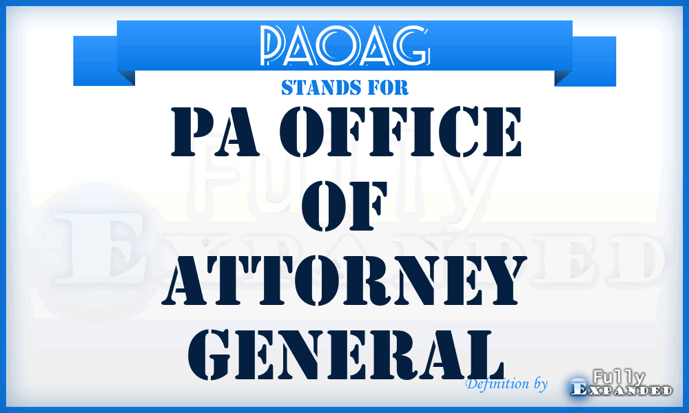 PAOAG - PA Office of Attorney General