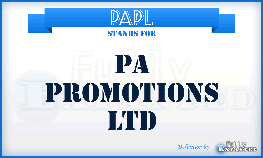 PAPL - PA Promotions Ltd