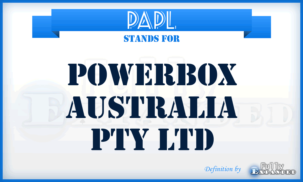 PAPL - Powerbox Australia Pty Ltd