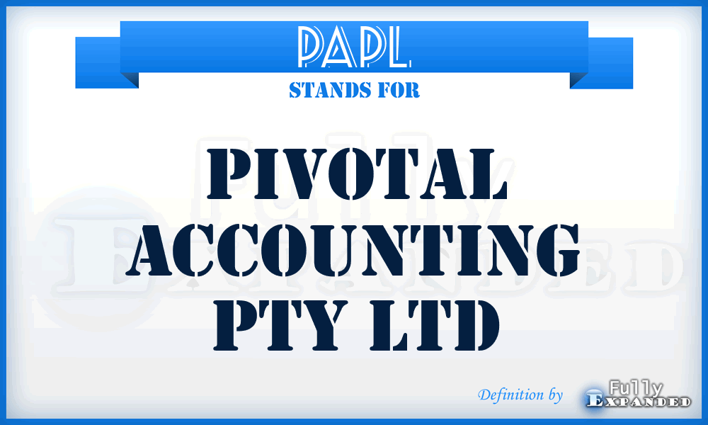 PAPL - Pivotal Accounting Pty Ltd