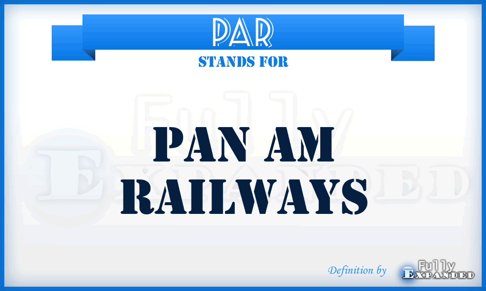 PAR - Pan Am Railways